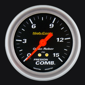 1013N15 - MANOMETRO COMB. 15PSI - NEGRO